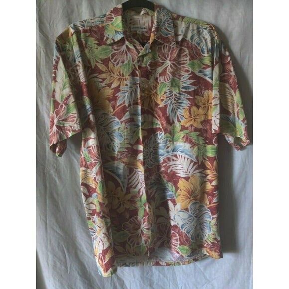 Pierre Cardin Mens Hawaiian Short Sleeve Button Shirt Floral 100% Cotton Size M - Picture 3 of 11